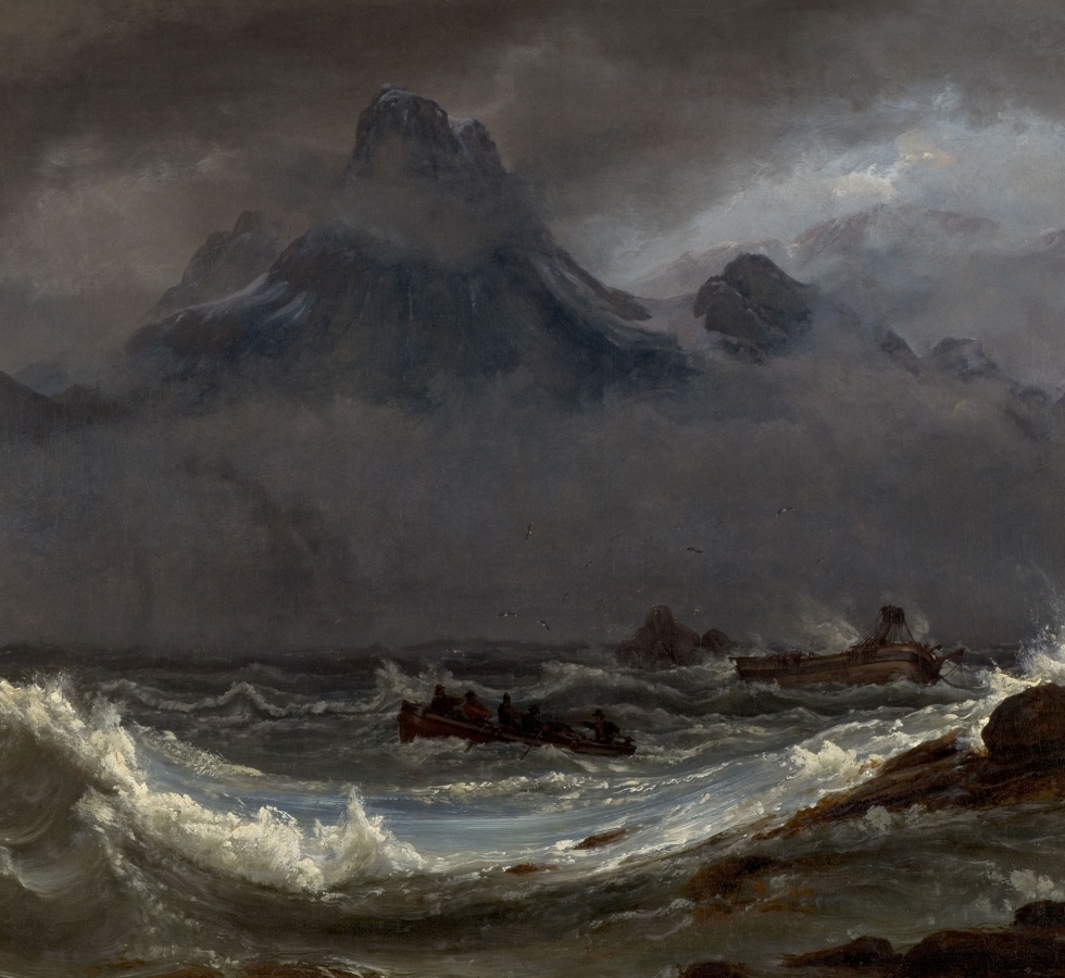 Johan Christian Dahl - Schiffswrack an der Küste Finnmarks